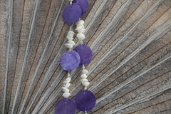 NEW Balinese Capiz Shell with Shell Hanging Strand / Mobile - Shell Decor Hanger
