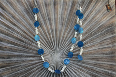 NEW Balinese Capiz Shell with Shell Hanging Strand / Mobile - Shell Decor Hanger