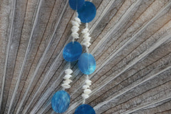 NEW Balinese Capiz Shell with Shell Hanging Strand / Mobile - Shell Decor Hanger