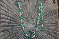 NEW Balinese Capiz Shell with Shell Hanging Strand / Mobile - Shell Decor Hanger