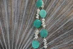 NEW Balinese Capiz Shell with Shell Hanging Strand / Mobile - Shell Decor Hanger