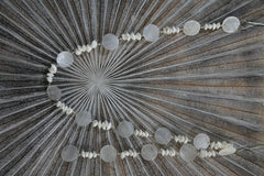 NEW Balinese Capiz Shell with Shell Hanging Strand / Mobile - Shell Decor Hanger