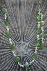 NEW Balinese Capiz Shell with Shell Hanging Strand / Mobile - Shell Decor Hanger