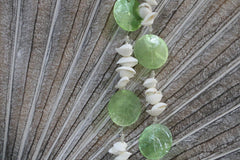 NEW Balinese Capiz Shell with Shell Hanging Strand / Mobile - Shell Decor Hanger