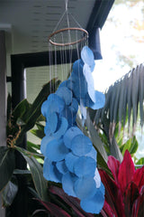 NEW Balinese Capiz Shell with Bamboo Top Windchime / Mobile - Shell Decor Hanger