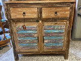 NEW Beautifully Hand  Crafted TEAK WOOD BALINESE Boho Buffet Unit with Hutch