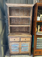 NEW Beautifully Hand Crafted TEAK WOOD BALINESE Boho Buffet Unit with Hutch