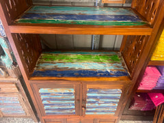 NEW Beautifully Hand Crafted Recycled TEAK WOOD BALINESE Buffet Unit with Hutch