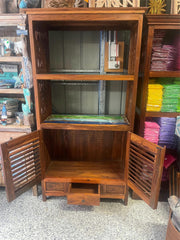 NEW Beautifully Hand Crafted Recycled TEAK WOOD BALINESE Buffet Unit with Hutch