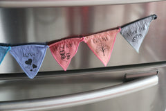 Balinese Affirmation / Prayer Flags Magnet - Magnetic Bali Prayer Bunting