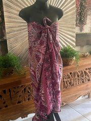 Bali Beach Mumu Sarong - Balinese Sarong Dress - Tie Up Tube Sarong S-XL