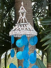 NEW Balinese Shell Top Capiz Shell Windchime / Mobile - Shell Decor Hanger