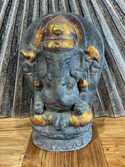 Balinese Ganesha Statue 30cm tall - Hand Crafted Cast Concrete Bali Ganesha