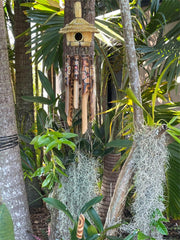NEW Balinese Birdhouse / Bamboo Wind Chime - Bali Bamboo Wind Chime