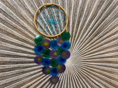 NEW Balinese Handmade Dream Catcher with Capiz Shell Trim - Bali Dream Catch