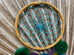 NEW Balinese Handmade Dream Catcher with Capiz Shell Trim - Bali Dream Catch