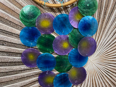 NEW Balinese Handmade Dream Catcher with Capiz Shell Trim - Bali Dream Catch