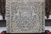 NEW Balinese Carved MDF/WOOD Framed MANDALA / Peacock Wall Panel - Bali Wall Art