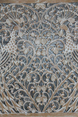 NEW Balinese Carved MDF/WOOD Framed MANDALA / Peacock Wall Panel - Bali Wall Art