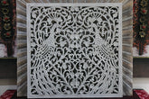 NEW Balinese Carved MDF/WOOD Framed MANDALA / Peacock Wall Panel - Bali Wall Art