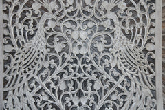 NEW Balinese Carved MDF/WOOD Framed MANDALA / Peacock Wall Panel - Bali Wall Art