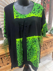 NEW Balinese Ladies Short Sleeve Top / Loose fitting comfortable top ONE SIZE