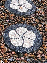 NEW Balinese Frangipani Style Pebble/Concrete Stepping Stone - Bali Garden Art