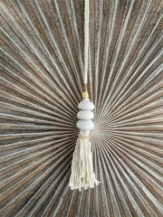New Balinese Sea Urchin Shell Tassel - Coastal Home Decor - Boho Style Homewares