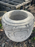 Balinese Hand Crafted & Carved Paras Pot - Bali Feature Pot - Carved Bali Pot