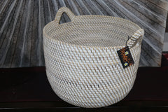 New Balinese Hand Woven Rattan Open Basket - 2 Sizes - Rattan Bali Basket