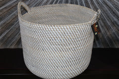 New Balinese Hand Woven Rattan Open Basket - 2 Sizes - Rattan Bali Basket