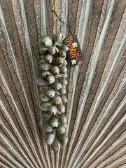 NEW Balinese Grey Shell Tassel - Bali Shell Hanging Decor - BOHO Style Homewares