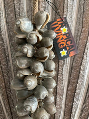 NEW Balinese Grey Shell Tassel - Bali Shell Hanging Decor - BOHO Style Homewares