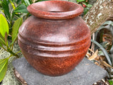 NEW Hand Crafted Balinese Burnished Terracotta Vase - Bali Terracotta Ball Vase