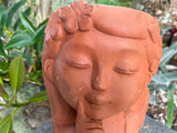NEW Balinese Terracotta Face Pot - Bali Face Pot - Terracotta Bali Feature Pot