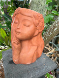 NEW Balinese Terracotta Face Pot - Bali Face Pot - Terracotta Bali Feature Pot