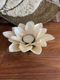 NEW Balinese Lotus T-Light or Votive Candle Holder - Capiz Shell Lotus Candle