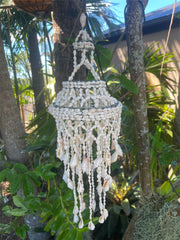 NEW Balinese Shell Hanging Decor or Mini Shell Pendant Light Shade - Bali Shells