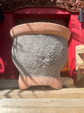 NEW Balinese Hand Crafted 2 Tone Cast Concrete Pot - Bali Feature Pot - Bali Pot