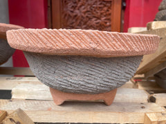 NEW Balinese Hand Crafted 2 Tone Cast Concrete Pot - Bali Feature Pot - Bali Pot