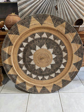 NEW Bali Woven Rattan Platter with Motif - Balinese Woven Rattan Wall Art 1m