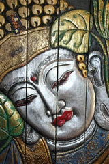Balinese Hand Carved Wood Hinged Buddha Wall Panel - Bali Buddha Wall Panel 60cm