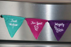 Balinese Affirmation / Prayer Flags Magnet - Magnetic Bali Prayer Bunting