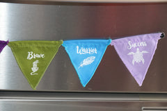 Balinese Affirmation / Prayer Flags Magnet - Magnetic Bali Prayer Bunting