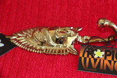 New BRASS Balinese Lady Head Hook - Ornate Brass BALI HOOK