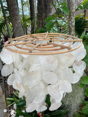 NEW Capiz Shell Mobile or Wind Chime or Pendant Light Shade STUNNING!!