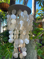 NEW Balinese Capiz Shell Windchime / Mobile - Bali Shell Windchime 30cm wide