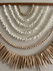 NEW Balinese Hand Crafted Shell & Driftwood Wall Art - BOHO Wall Art