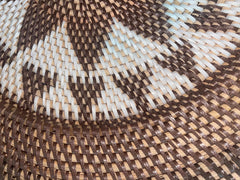 NEW Bali Woven Rattan Platter with Motif - Balinese Woven Rattan Wall Art 40cm