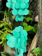 NEW Capiz Shell Mobile or Wind Chime Balinese Capiz Shell Wind Chime GREAT Sound